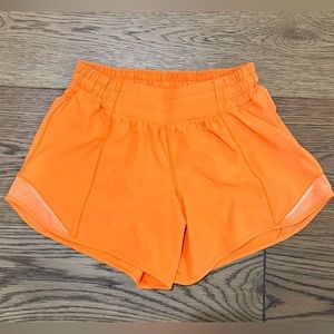 Lululemon Hotty hot shorts size 4 tall orange